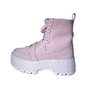 Nike air jordan Baby pink boots platform chunky New without box suede leather